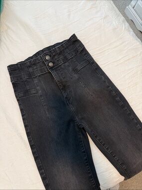 We The Free High-Rise Black Jeans with Double Button Waist